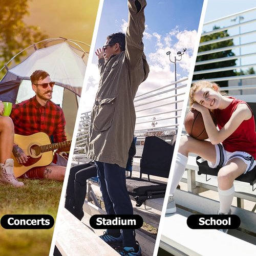 Behairity Portable Stadium Seat - Wide Padded Bleacher Chair with Back Support | Ideal for Sports Events