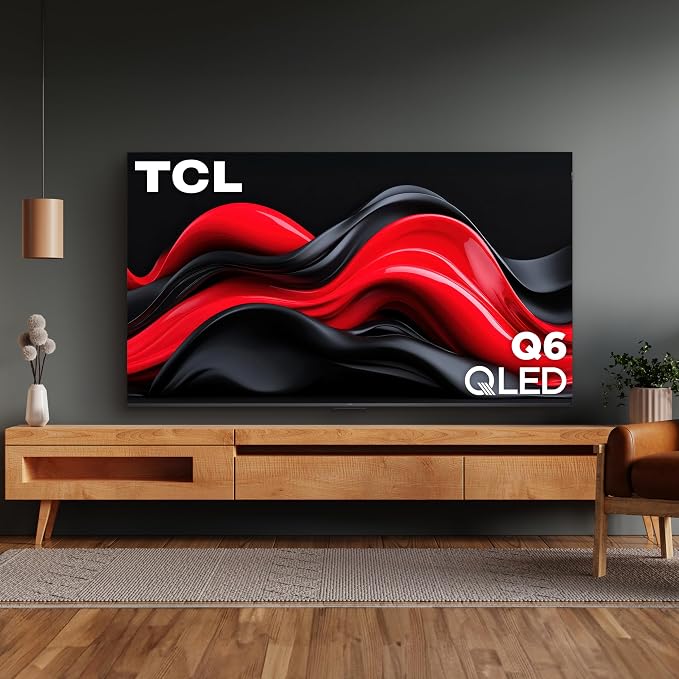 TCL 55-Inch Q65 QLED 4K UHD Smart TV with Google TV (55Q651G, 2024 Model) Dolby Vision, Dolby Atmos, HDR Pro+, Game Accelerator Enhanced Gaming, Voice Remote, Works with Alexa, Streaming Television
