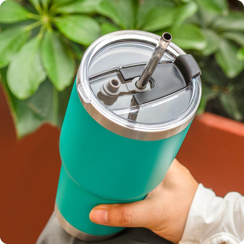 Prurex 30 Oz Tumbler Lids, Replacement Lids for 30oz Yeti Rambler, Ozark Trail and More, BPA Free, 30 OZ Tumbler and 40 OZ Silver Buffalo, Cup Cover (Black)