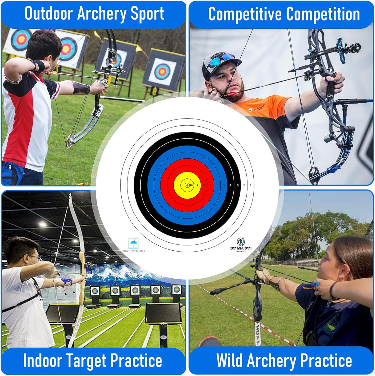 Skiennix Archery Targets - Durable Paper Targets for Compound Bows | Available in 40cm, 60cm, 80cm