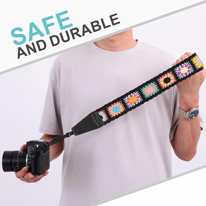 Padwa Lifestyle Colorful Crochet Camera Strap