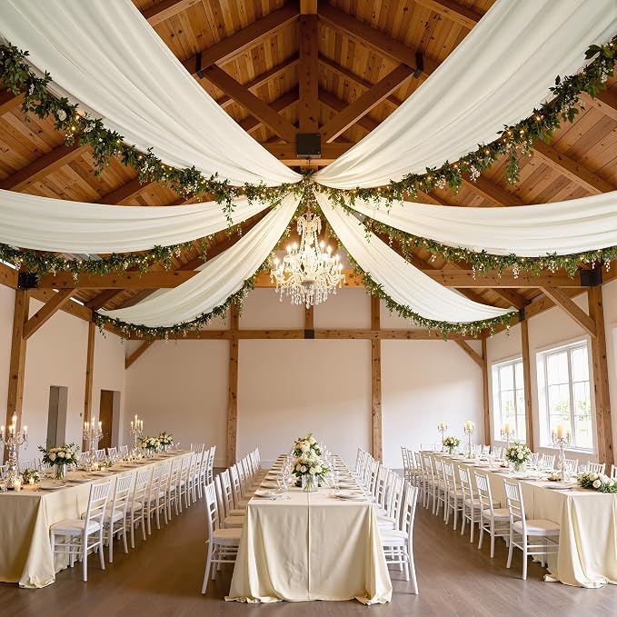 20ft x 15ft Ivory Backdrop Curtains