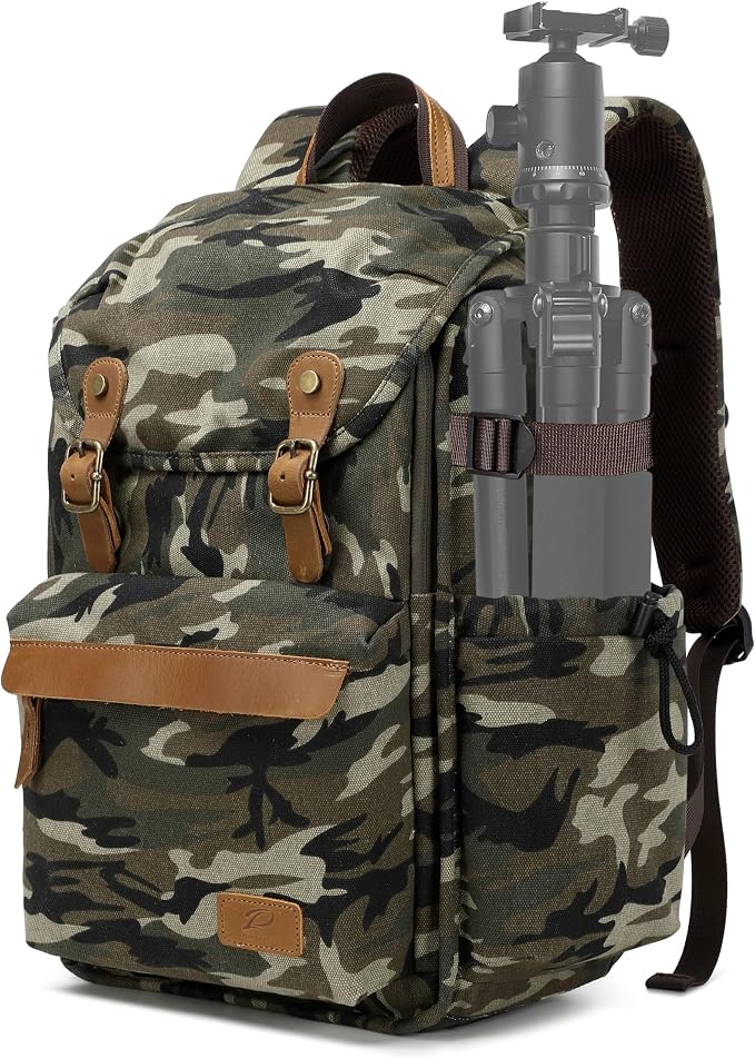 Padwa Lifestyle Camouflage Canvas Camera Backpack