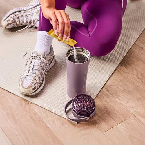 BrüMate MultiShaker Blender Bottle - 100% Leakproof Insulated Stainless Steel | 25oz Gym Shaker (OD Green)