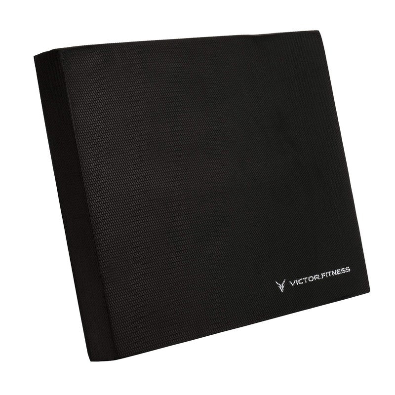 Victor Fitness Black Non-Slip Balance Foam Pad for Stability Training, Yoga, Physical Therapy, Knee, and Lower Back Support - Gym or Office Use