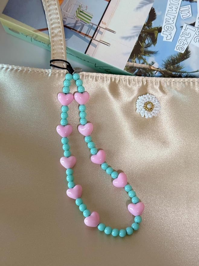 Drawwind Phone Charm Beaded Wristlet Strap Universal Cell Phone Lanyard Cute