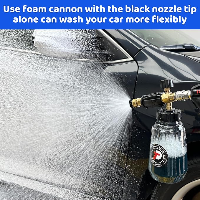 Tool Daily Undercarriage Pressure Washer Attachment 16 Inch, Dual-Function Undercarriage Cleaner with 1-Liter Foam Cannon, Under Car Wash Water Broom with 3 Pieces Extension Wand, 3600 PSI