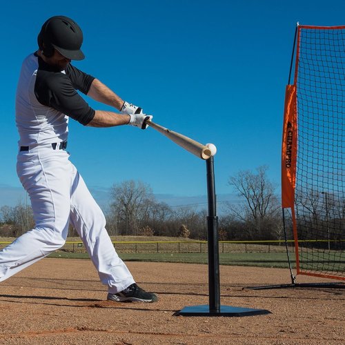 Champro Heavy Duty Batting Tee - Adjustable Height for All Ages | Baseball & Softball Training - Black
