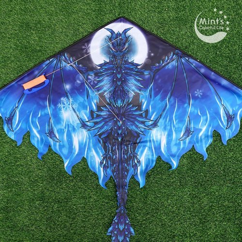 Mint's Colorful Life Dragon Kite - Easy to Fly for Kids & Adults | 300ft Kite String Included