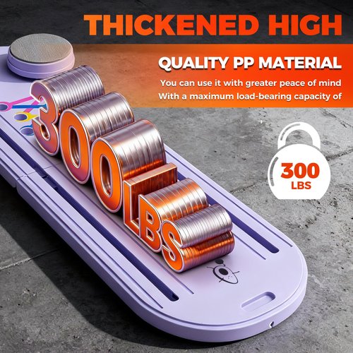 AVOCARDIO Foldable Pilates Reformer Board - Multifunctional 10-in-1 Set - Home Workout Equipment - Portable Home Gym Pilates Kit with Towel, Resistance Bands and Pilates Socks - Push Up and Abs Board