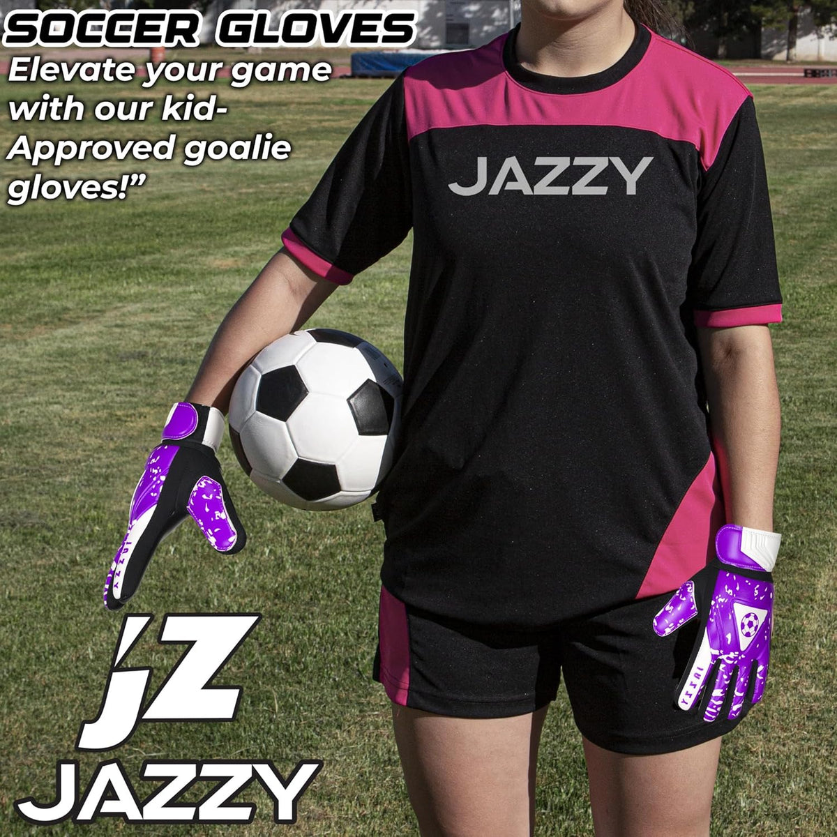 Regine Switzerland Youth Goalie Gloves - Double Wrist Protection & Non-Slip Latex Material