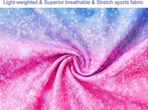 Domusgo Gymnastics Leotards - Sparkly One-Piece Tumbling Outfit for Girls | Perfect Fit & Comfort