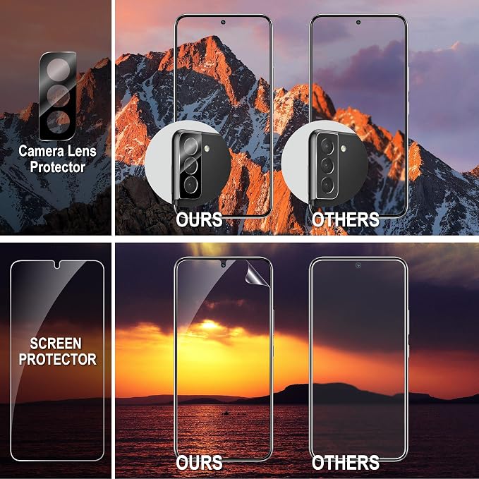 AACL 3-Pack for Samsung Galaxy S22 Screen Protector Hybrid Film,