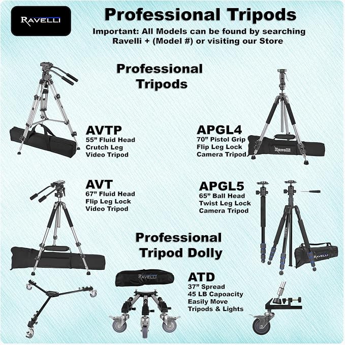 Ravelli APLT2 50" Light Weight Aluminum Tripod