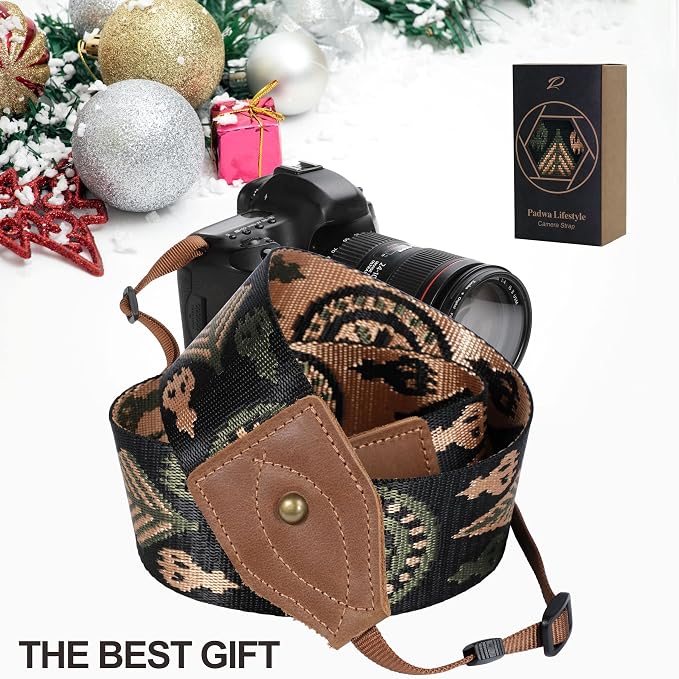 Padwa Lifestyle 2" Wide Classic Crazy Horse Art Cowhide Head Cotton Camera