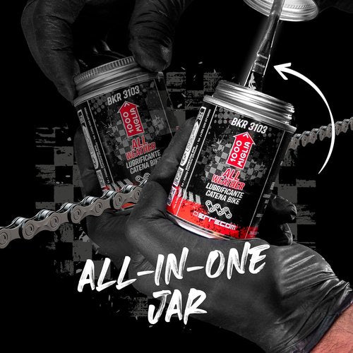 Errecom All Weather Bike Chain Lube - 1000 Miglia BKR 3103 | 2 Fl Oz (60 mL) Can with Brush Included