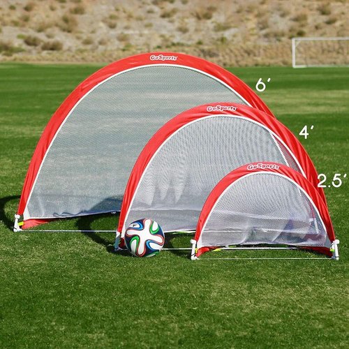 GoSports Portable Pop-Up Soccer Goals - Set of 2 Nets with Agility Training Cones & Carrying Case