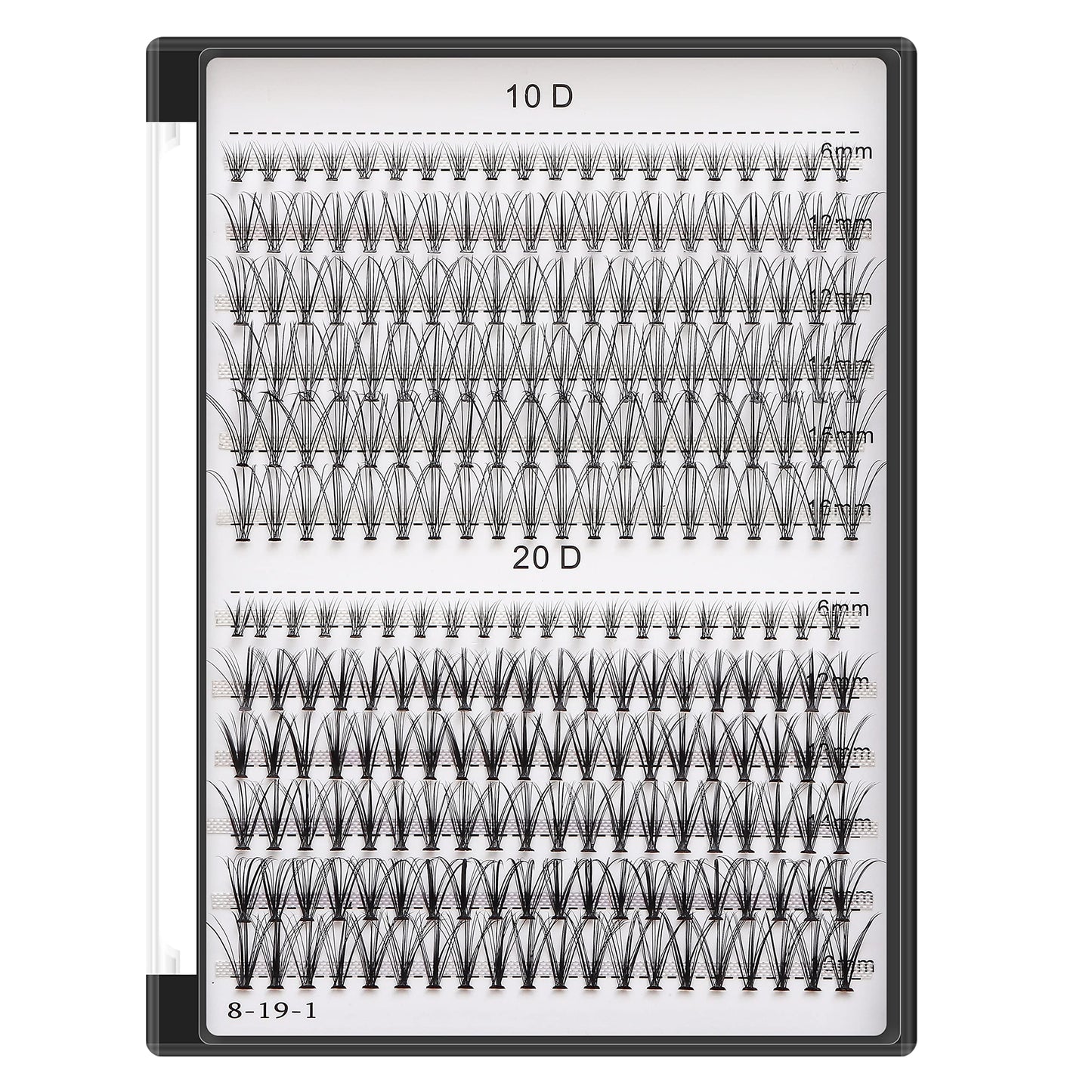 Bodermincer 240Pcs C Curl 10D/20D Cluster Eyelashes 12/13/14/15/16Mm And Under Eyelashes Mixed Professional Makeup Individual Cl
