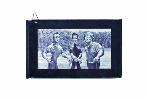 Devant The Big Three Golf Towel, Black, 16x25