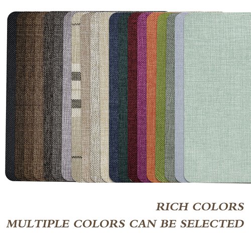 KING MOUNTAIN Coarse Linen Repair Patches, Self-Adhesive Linen Fabric Patches, 8X11 inch Extra Size, Multi Color, Can be Used for Linen Sofa Repair (8" x 11",Cream-Gray 1.0)