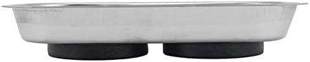 Edward Tools 9.5” Large Rectangle Magnetic Tray - Magnetic Parts Tray for Screws, Nut, Bolts, Small Tools - Great for Mechanics, DIY - Heavy Duty Stainless Steel - Extra Strength Magnet