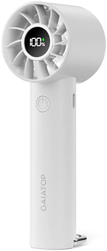 Gaiatop Portable Mini Fan, 3 Speed USB Rechargeable Handheld Fan with Light
