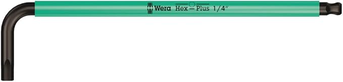 Wera 05022640001 950/9 Hex-Plus Multicolour Imperial 2 L-Key Set, Imperial, BlackLaser, 9 Pieces