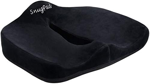 Orthopedic Memory Foam Seat Cushion for Office Chair Sciatica Tailbone Back Pain Relief Sitting Pillows - Truck Driver Cars Front Seats Pillow Wheelchair Kitchen Chairswith with No-Slip Bottom