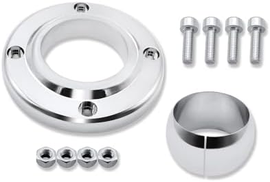 Swivel Floor Mount for 2" Steering Column Chrome Aluminum SBC BBC