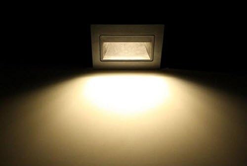 6-Pack LED Corner Wall Lamp 85-265V Embedded LED Stairs Step Night Light LED Stair Wall Lighting for Hallway, Stairs, Closet, Bedroom and More