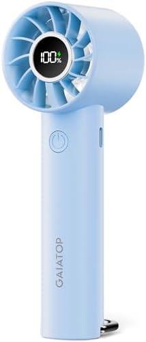 Gaiatop Portable Mini Fan, 3 Speed USB Rechargeable Handheld Fan with Light