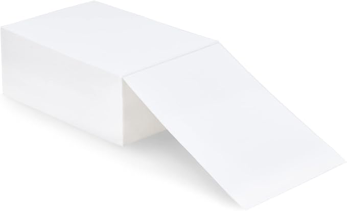 L LIKED 1000 4x6 Thermal Shipping Labels Fanfold, Direct Thermal Printer Labels