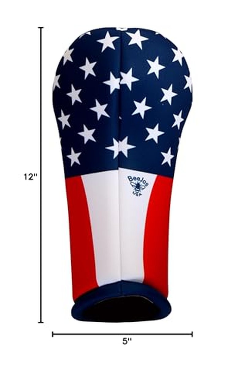 Trump Golf Driver Headcover – Funny MAGA “HUUUGE Drive” USA Patriotic Club Cover – Thick Foam Protection – Easy On/Off – Great Golf Gift by BeeJos