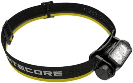 Nitecore NU43 Rechargeable Headlamp, 1400 lumens USB-C Bright Lightweight for Camping, Running, or Working, with Spotlight, Floodlight, Red Light, Including NitecoreS Sticker