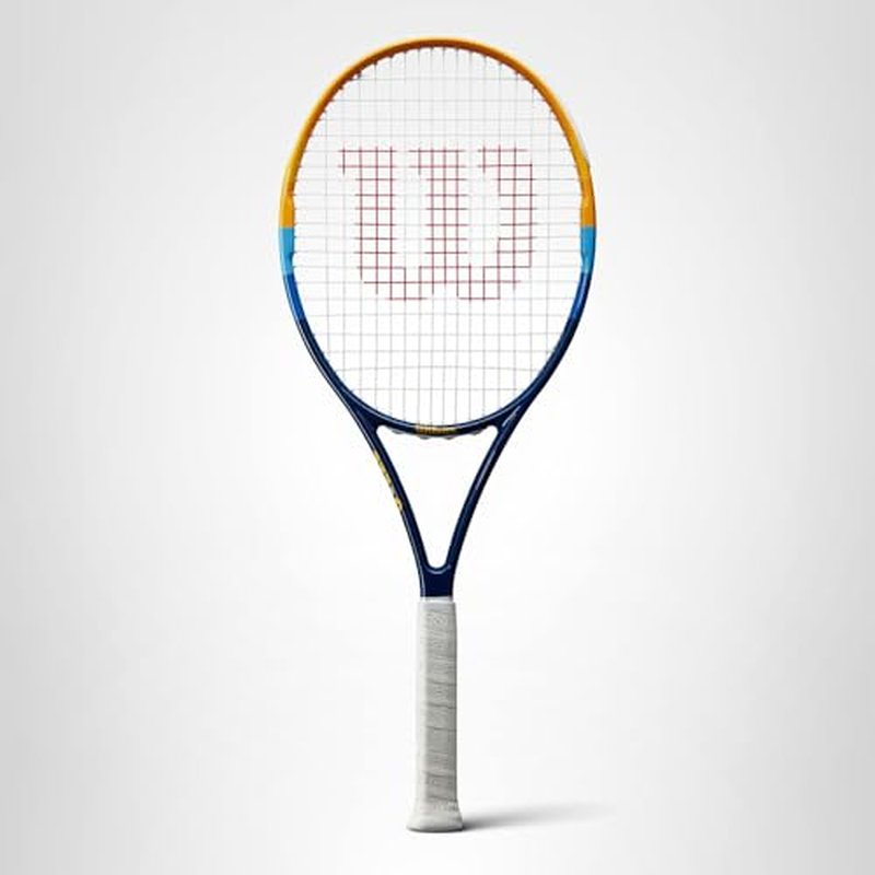 Wilson Profile Adult Recreational Tennis Racket - Grip Size 2 - 4 1/4", Blue/Orange