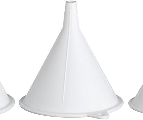 KitchenCraft Food-Grade Plastic Funnels (Set of 3) - White