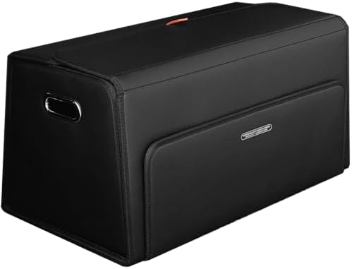 GMQ Double-Layer Car Trunk Organizer with Magnetic Lid for SUV, Truck, MPV