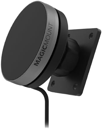 Scosche Qi2 Wireless MagSafe Car Mount Charger, 15W Magnetic Cell Phone Holder for Car with AMPS Mounting Plate for ProClip Vehicle Specific Mount Bases Compatible with iPhone, Samsung