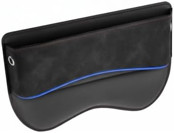 Car Seat Gap Filler Organizer, Suede Leather Auto Seat Crevice Storage Box, Vehicle Console Side Pocket Caddy for Phone Keys Coins Small Accessories Car Interior Organizer (Black)