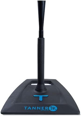 Tanner Jr. Batting Tee - Durable Youth T-Ball Stand with Adjustable Height & Flexible Rubber Cone