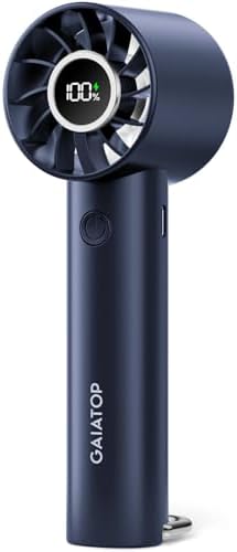 Gaiatop Portable Mini Fan, 3 Speed USB Rechargeable Handheld Fan with Light