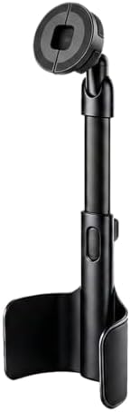 Car Cup Holder Phone Mount, 2‑in‑1 Magnetic & Clamp Car Phone Holder, Telescopic Adjustable 360° Rotatable Cup‑Slot Phone Mount for Most Smartphones, Fits Most Cars with Round Cup Holders