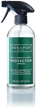 Renapur Fabric &amp; Suede Protector Spray - Water Repellent &amp; Stain Guard for Couches, Furniture Upholstery, Carpets, and Car Seats - Non-Toxic, Water-Based Formula - Large 16.9 Fl Oz (500ml)