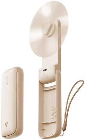 Aecooly Slim Portable Fan 2 Pack, Thin Handheld Fan, USB Rechargeable