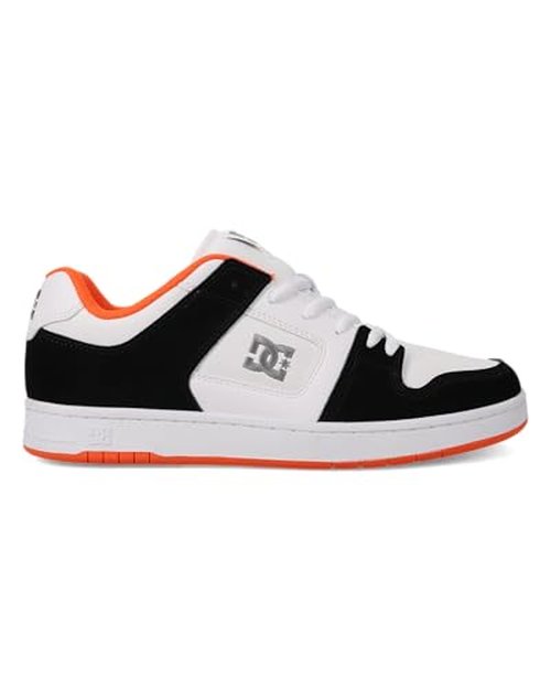 DC Men's Manteca 4 Skate Shoe, Black/White/Orange, 11