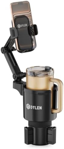 DYLEN Cup Holder Phone Holder for Car, 2 in 1 Cup Holder Phone Mount