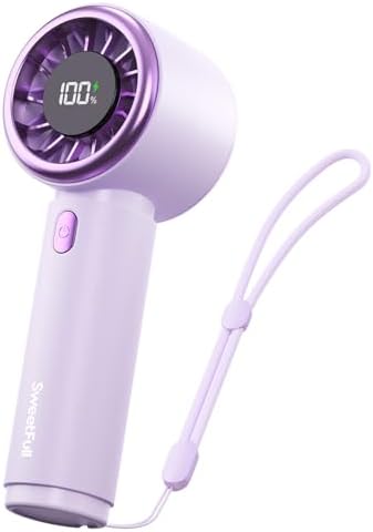 SWEETFULL Portable Handheld Fan, Mini Rechargeable Personal Hand Fan