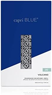 Capri Blue Volcano Fragranced Car Diffuser with Refills - Volcano Car Air Freshener Diffuser - Includes Tropical Fruit Scented Refills