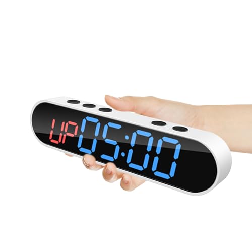 Dienmern Portable Gym Timer Clock with Strong Magnet - Workout Interval Timer with Countdown/UP/Stopwatch, 50Hours Powerful Battery Gym Clocks for Home Gym/Garage/Boxing/Fitness
