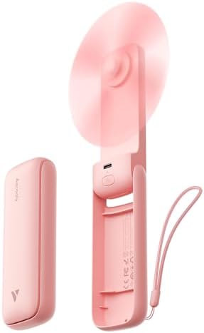 Aecooly Slim Portable Fan 2 Pack, Thin Handheld Fan, USB Rechargeable